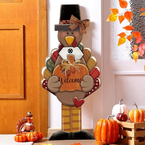 35 H Thanksgiving Wooden Porch Sign, Turkey Porch Decor - Image 4