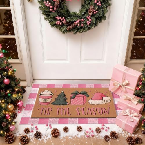 Tinideya 2 23.6 X 35.4 Inches Christmas Season Pink Green Brown by Tinideya