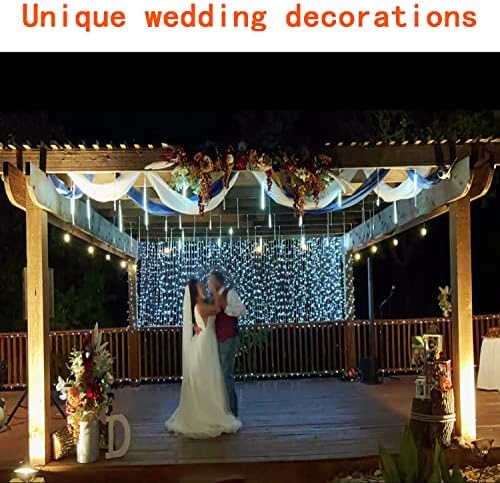 Large Meteor Shower Lights for Christmas Decorations Outdoor, 40-Tube White - Image 7