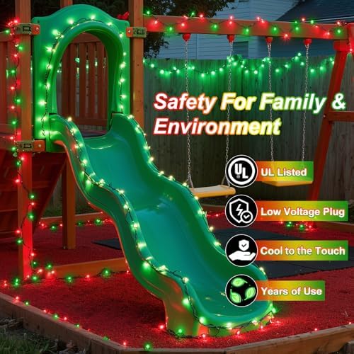 WUXYIYANG 750 LED 240FT Red & Light Green Valentine Lights, 12 Pro Modes - Image 4