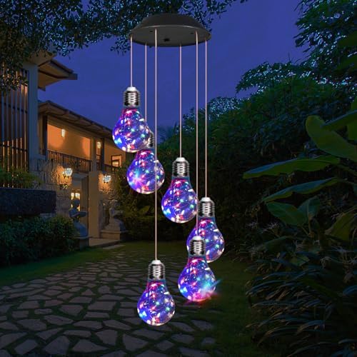 YHmall Colorful Solar Wind Chimes for Outside, Birthday Gifts for Women Mom by YHmall