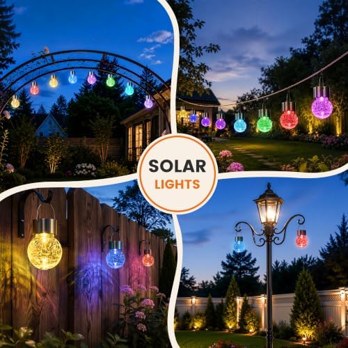 GIGALUMI Solar Hanging Lights Outside Solar Christmas Decoration Light 16Pc - Image 4