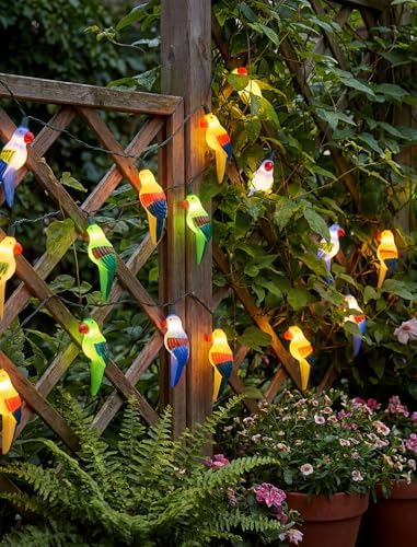10 LED Tropical Beach Parrot Lights, 8.5Ft Camping String Lights Outdoor - Image 4