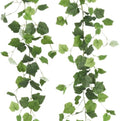 RECUTMS 2Pcs Artificial Grape Leaves Ivy Vine 5.9Ft Silk Green Leaf Garland by RECUTMS