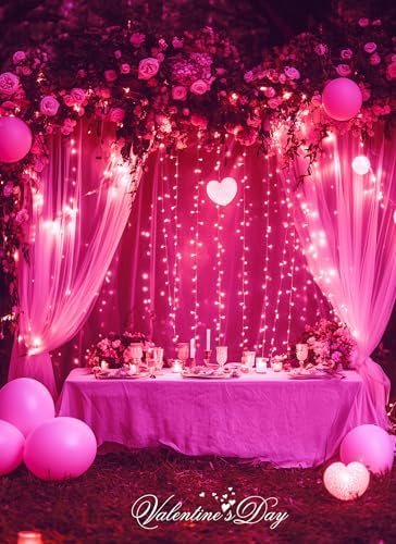 Pink Christmas Mini Lights, 39Feet 100 LED Pink String Light with 8 Lighting Modes, Connectable Valentine's Lights for Indoor Outdoor Valentine's Day Garland Wreath Holiday Decoration, White Wire - Image 6