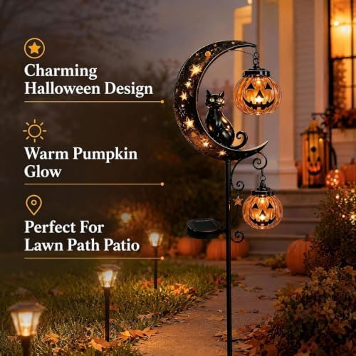 Halloween Decorations Outdoor-Solar Stake Lights Halloween Decor (Black-D) - Image 4