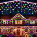 Joomer 66FT Christmas Icicle Lights Outdoor Non-Connectable Multicolor by Joomer