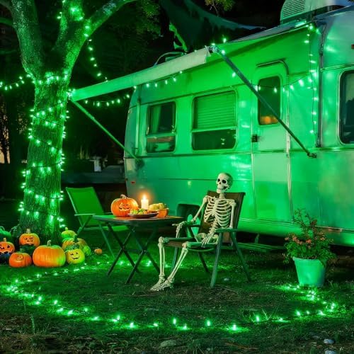 JMEXSUSS 250 LED Green Christmas Lights, 91.5ft Halloween Lights Plug in - Image 2