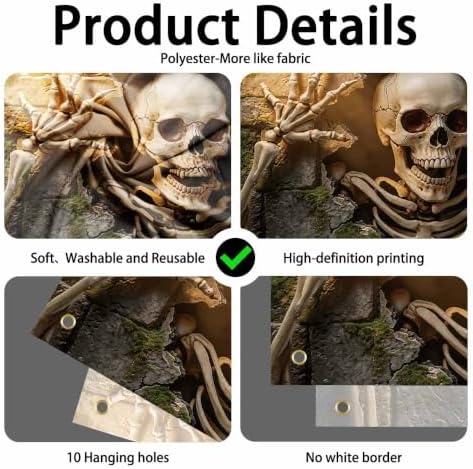 16x7FT Halloween Garage Door Banner Large Hanging Backdrop Decor - Image 2