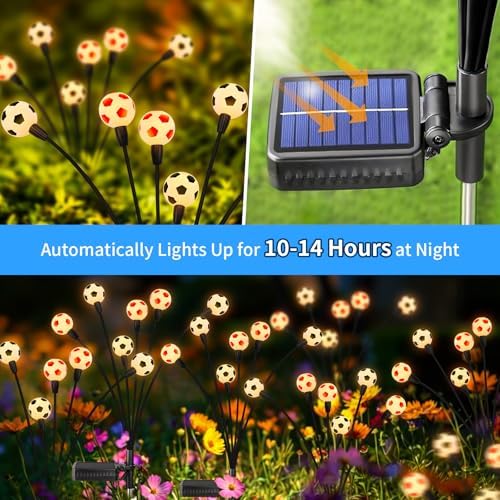 ASMAD Solar Lights Outdoor Waterproof 8 Pack,Soccer Ball Light,Garden Decor - Image 4