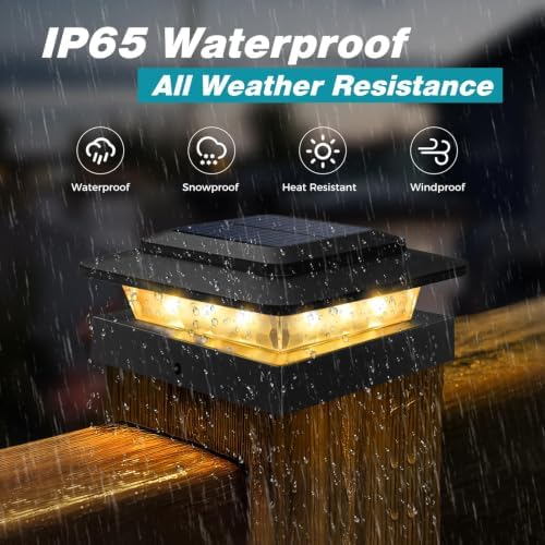 kolpop 4x4 Solar Post Cap Lights Outdoor 20Pack- 3 Color Temps&2 Brightness - Image 6