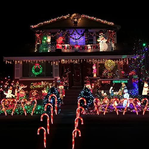 10" Candy Cane Pathway Lights, 10-Pack Christmas Stake Lights for Outdoor - Image 5
