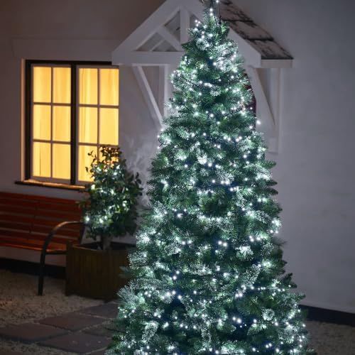 Dazzle Bright 300 LED Christmas String Lights, 100 FT Connectable Waterproof String Lights Green Wire with 8 Modes, Christmas Decorations for Indoor Outdoor Xmas Party Yard Garden (White) - Image 6
