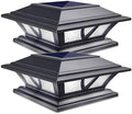 SIEDiNLAR Solar Post Lights Outdoor 2 Modes LED, 2 Pack Black (Warm/White) by Siedinlar