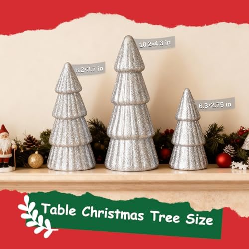 Joyhalo Silver Tabletop Christmas Trees - Image 2