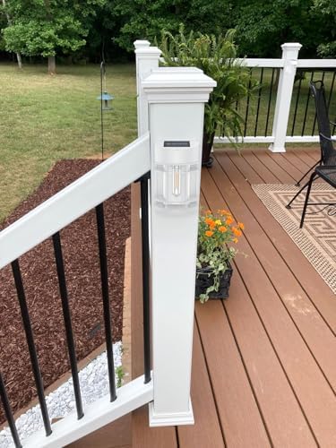 Solar Fence Lights, 12 Pack Waterproof Solar Lights Outdoor, 3000K Warm White LED Outdoor Solar Lights for Fence Garden Yard Step Stairs Patio Décor - Image 7