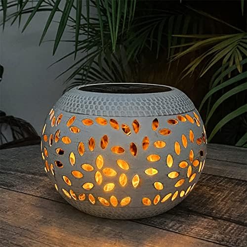 Solar Lanterns Outdoor Waterproof, Flickering Flame Solar Table Lantern by pearlstar