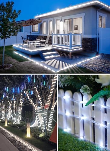 Brightown 2 Pack Total 78FT 200LED Solar Rope Lights, Pure White - Image 6