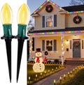 Christmas Pathway Lights Outdoor,51.4 Ft C9 Lights with 40 Warm White Bulbs by Brightown