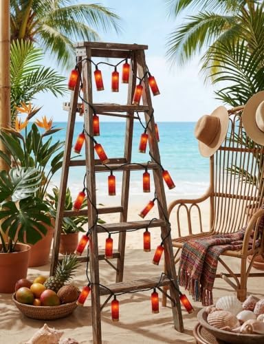 8.5Ft Shotgun Shell String Light Outdoor, 10 LED Red Bullet Decor Lights - Image 7