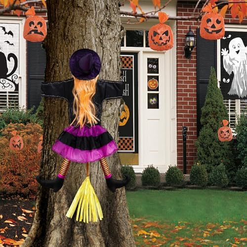 Halloween Decorations Outdoor, Solar Witch, Orange Purple - Image 7