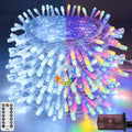88FT 240LED Connectable String Lights Indoor Outdoor Clear Wire, Cold White⇋Multicolor Christmas String Lights, Plug in Twinkle Fairy Light With Timer For Wedding Patio Tree Yard Christmas Decorations by KAQ