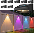 Solar Fence Lights Outdoor,7 Colors & RGB Fence Lights Solar Powered,8Pack by Gbeast