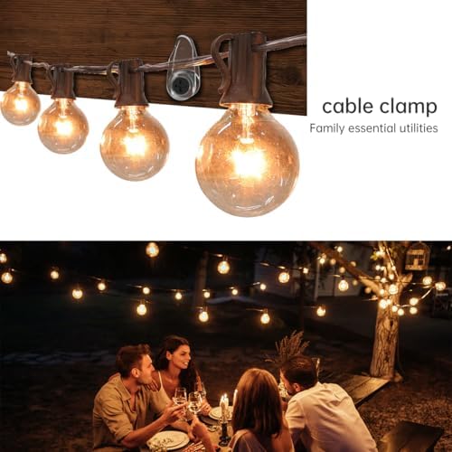 GEZIDEA String Light Hanger Hooks,Screw in Hooks for Hanging Christmas Light,Led Fairy Led Light Clips,50 Pack (Small-Clear) - Image 2