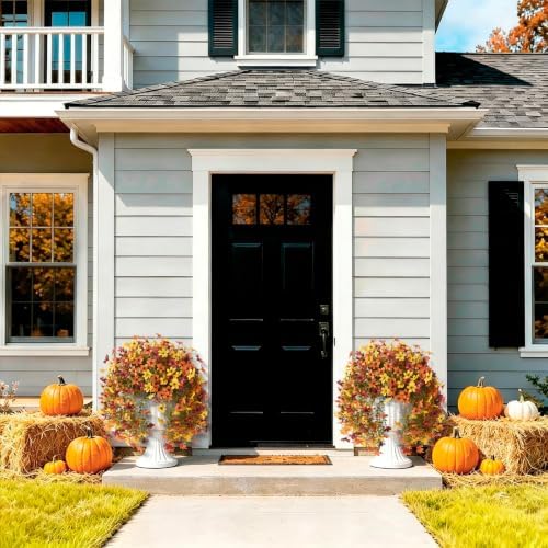 Homsunny Artificial Fake Mums Fall Flowers for Outdoor Decoration - Image 4