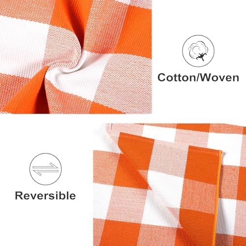 Fall Layered Doormat 27.5"x43.3",Orange and White Halloween Outdoor Rug - Image 3