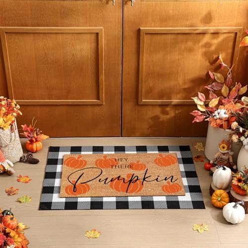 Duraaamo 2 Pcs Fall Coir Doormat Outdoor Fall Welcome Mats, Non Slip - Image 5