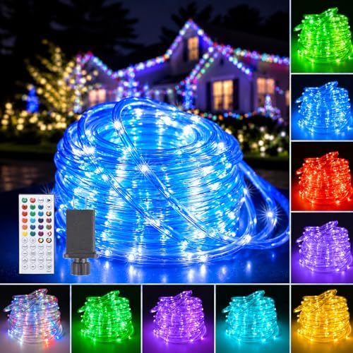Vigdur Outdoor Rope Lights, 33FT Color Changing Rope Lights with Remote by Vigdur