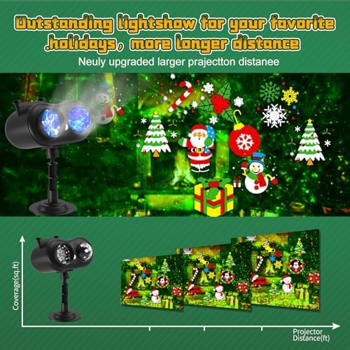 LIFFY Easter Decor Projector Lights Outdoor - 3 in 1 HD Effects (Firefly & Ocean Wave + 10 Slides & 10 Colors) Waterproof with Timer Holiday Landscape Light for Indoor Outdoor House Decor - Image 3