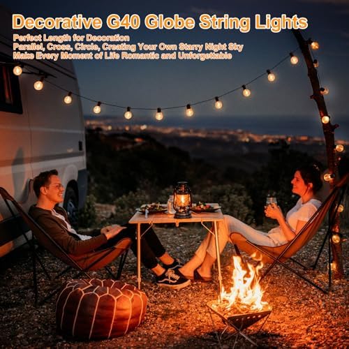LED String Lights Outdoor Waterproof 50Feet with 52 Shatterproof Bulbs - Image 2