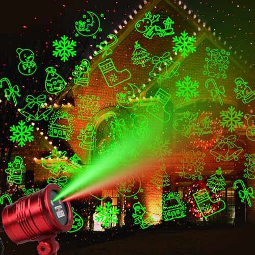 Limited Edition Christmas Projector Lights Outdoor, Special Edition Waterproof Christmas Laser Lights with Remote Control for Indoor Outdoor Garden Roof Xmas Party Decoration by FEIBAO