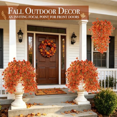 TURNMEON 4PCS Artificial Hanging Fall Flowers Fall Decoration UV Resistant - Image 6