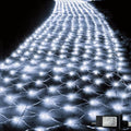 610 LED Christmas Net Lights, 34.5ft x 5ft Mesh Lights Outdoor with Timer & 8 Lighting Modes Clear Wire, Waterproof Connectable String Lights for Bushes Xmas Tree Garden Holiday Party - White by Lovelite