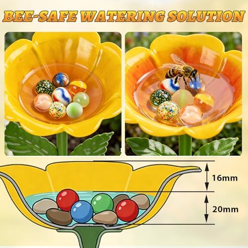 20pcs Bee Watering Station Marbles, Drowning Prevention - Garden Decoration - Image 2