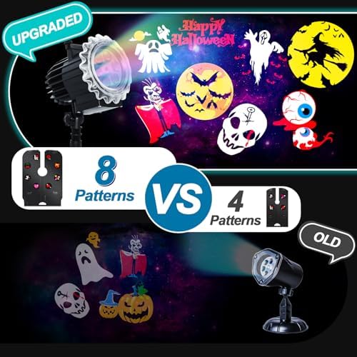 Halloween Decoration,MOSSNDAR Halloween Projector Light Outdoor 96 HD Patterns,Holiday Projector Light with Remote Control,Waterproof Landscape Lamp Projector for Halloween Party New Year Xmas Gift - Image 3