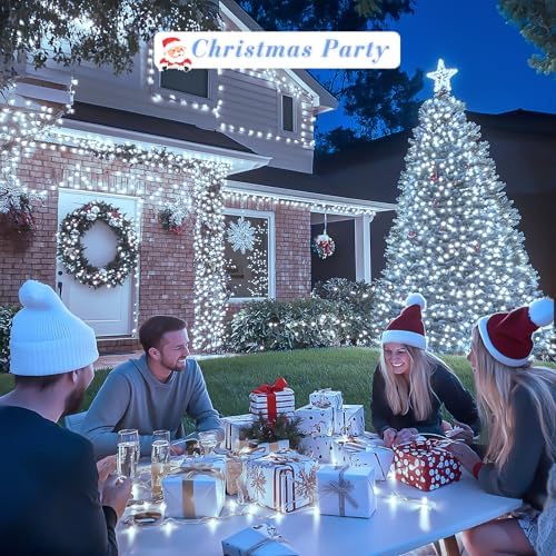 JMEXSUSS Clear Wire 720LED 230 FT White Christmas Lights with 8 Modes - Image 6