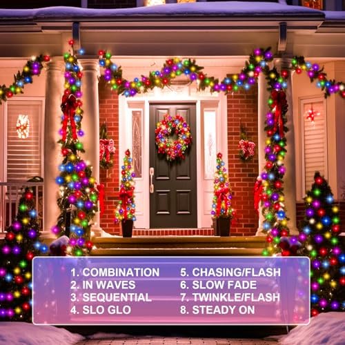 Nisocy 400FT Multicolor Christmas String Lights with Remote, Green Wire LED Mini Lights, 8 Modes, Timer, Plug-in Indoor Outdoor Lights for Large Trees, Fences, Yard, Parties and Holiday Decor - Image 2