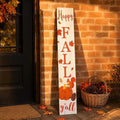 Happy Fall Y'all Vertical Standing Porch Sign - Farmhouse Fall Welcome Decor, Autumn Thanksgiving Decorative Wooden Sign with Pumpkin, Squirrel & Maple Leaves, Rustic Fall Home Decor for Front Porch by DOUSUI