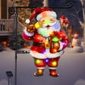 12x18 Lighted Christmas Santa Garden Flag, 8 Modes Solar LED by Bringingjoytoyourhomelife