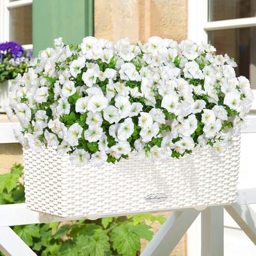 10 Bundles Artificial Flowers for Outdoor White Outdoor Silk Morning Glory - Image 3