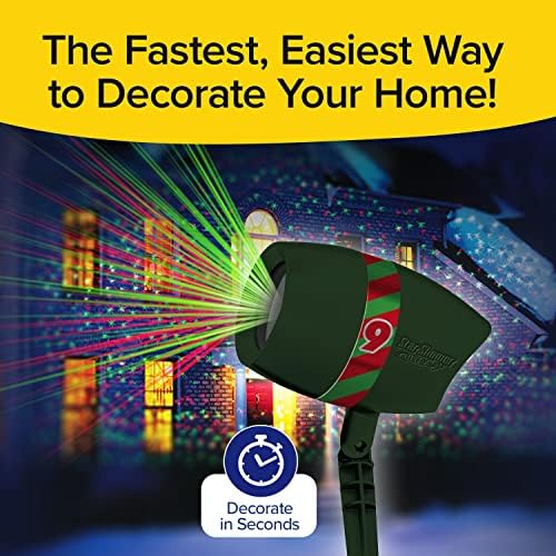 AS-SEEN-ON-TV with 9 Enhanced Modes for Spectacular Outdoor Holiday Laser Lighting with Thousands of Lights Covering 3200 Square feet, Green, 8.5 in - Image 2