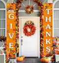Thanksgiving Decorations GIVE THANKS Banner Porch Door Sign Autumn Fall Welcome Banner For Indoor Outdoor Wall Thanksgiving Decorations For Home by JENFALL