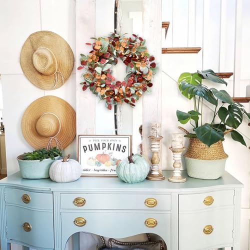 20“ Fall Wreath for Front Door, Autumn Door Wreath Harvest Decor - Image 5