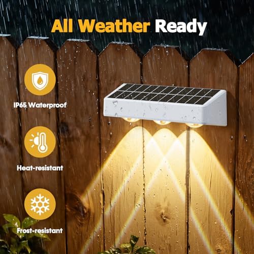 NIORSUN Solar Fence Lights,16 Pack Solars Deck Light,RGB Color,Outdoor Bulb Waterproof Led IP65,Outdoor Fence Light,Power Patio Lamp with Lenses for Outside/Backyard/Railing/Yard(Black) - Image 5