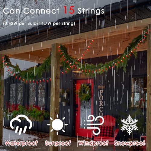 SUNSGNE Chili Pepper Christmas String Lights, 13.6FT Cinco De Mayo Lights with 35 Red Hot Chili Pepper Lights, Red Decorative String Lights for Outdoor Indoor Kitchen Patio Party Cinco De Mayo Decor - Image 3