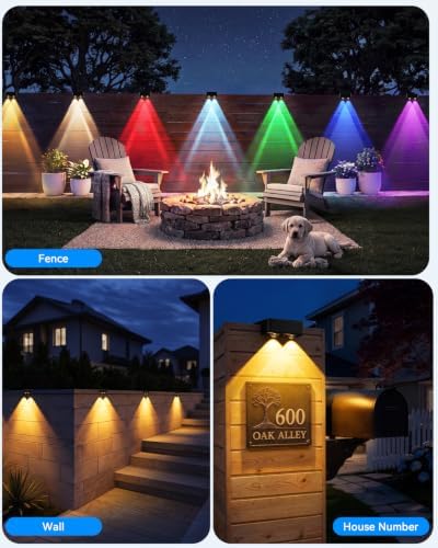 Fence Lights Solar Powered with Remote 6 Pack, 60 Lumen 9 Fixed Colors - Image 7